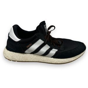 Adidas INKI Running Shoes Mens US 13 Black White Boost Sneakers BY9727 Lace Up